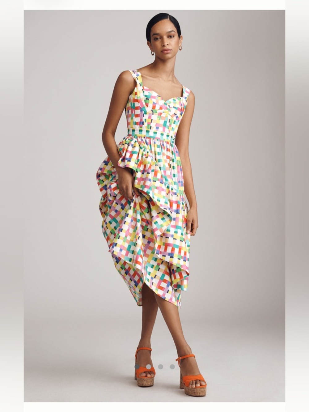 NWT CeliaB Corsica Asymmetrical Ruffle Dress